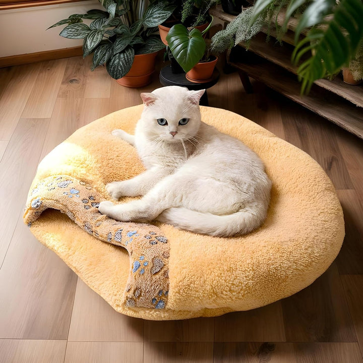 Katzenbetthöhle für Hauskatzen, Katzenschlafsackbett,Katzenschlafsack Süsses Haustierbett Versteckhö