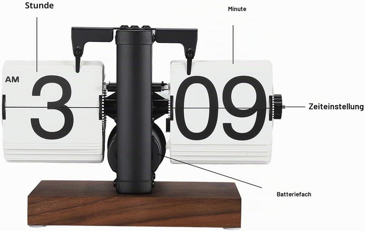 ciciglow Digitale Klappuhr, 12 Stunden, Einseitige Digitale Klappuhr, Automatische Retro-mechanische