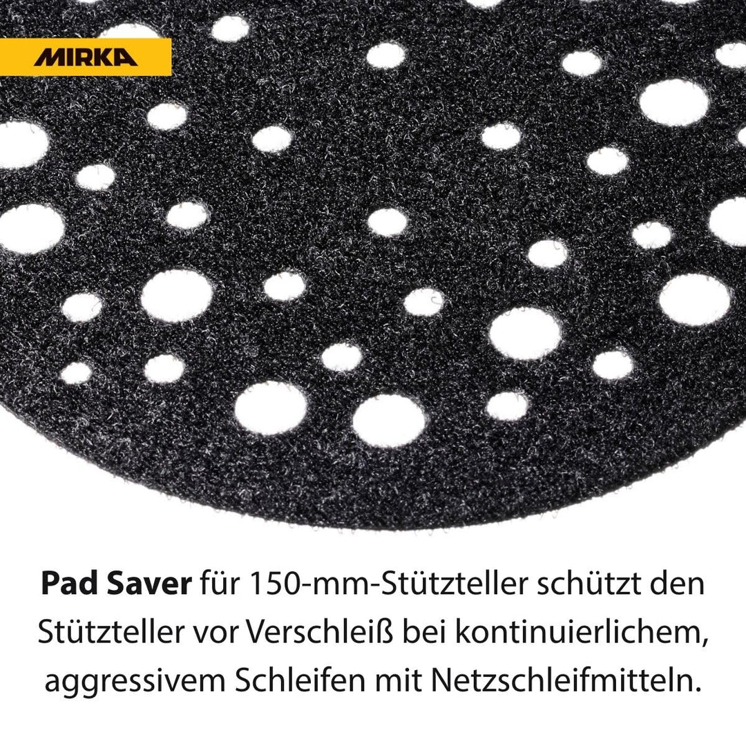 Mirka Schutzauflage Ø 150mm 67-Loch, 5 Stück, zum Schützen von Schleiftellern mit Klettbelag, 829561