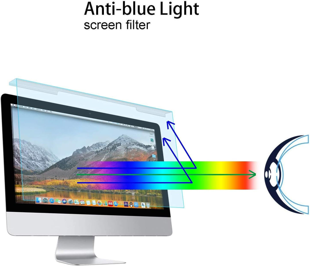 MOSISO 25-27 Zoll Computer Blaulicht Blockierende Displayschutz Anti-UV Augenschutz Filterfolie für