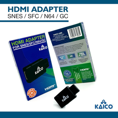 Kaico Gamecube HDMI und N64 HDMI Adapter für S-Video und Composite – Kompatibel mit Nintendo N64, Su