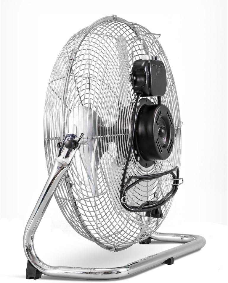 TROTEC Bodenventilator TVM 18 – 100 Watt, Neigungswinkel 110°, 3 Stufen, Ø 45 cm, kippfester Stand,