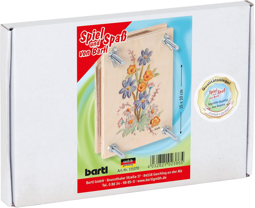 Bartl 111370 Blumenpresse aus Holz 15 cm x 10 cm bunt Top Qualität. Made in Germany. 15x10cm, 15x10c