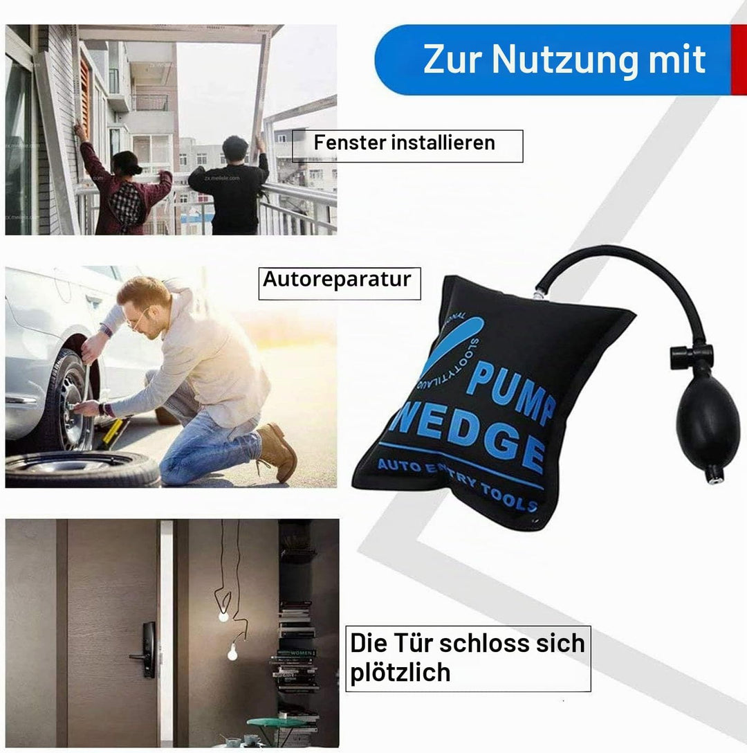2 Stück Montagekissen Luftkissen mit 1 Hebelwerkzeug, Luftkissenheber Fenstermontage für die Tür und