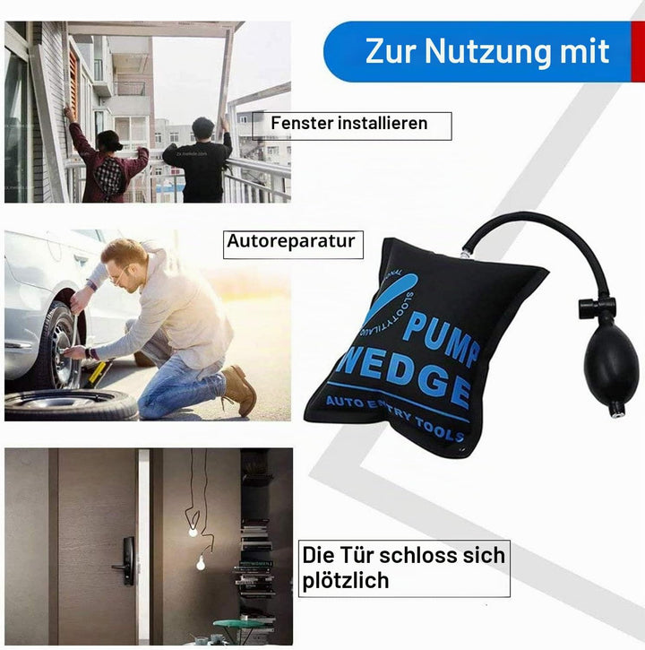 2 Stück Montagekissen Luftkissen mit 1 Hebelwerkzeug, Luftkissenheber Fenstermontage für die Tür und