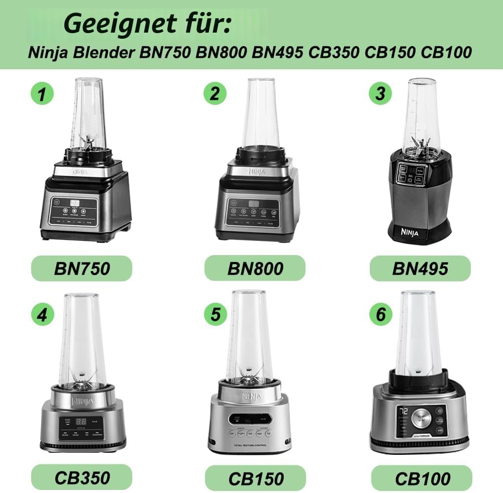 GINOYA Mixer Ersatzteile für Ninja Küchenmaschine & Mixer CB350EU BN800EU BN750EU BN650EU BN495EU CB