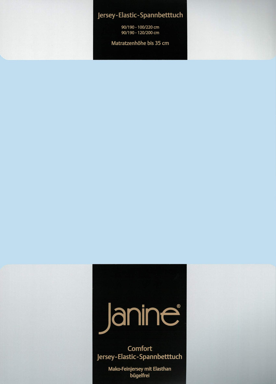 Janine Spannbettlaken Elastic-Jersey Baumwolle/Comfort Elastic 5002, Farbe:hellblau 12, Grösse:100 x