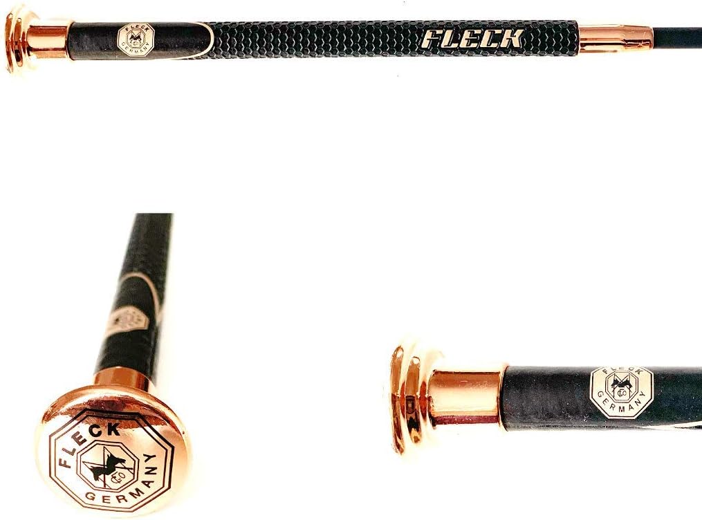 Fleck - Dressurgerte Gerte Reitgerte Carbon Ultraleicht (110 cm, Rose Gold) 110 cm Rose Gold, 110 cm