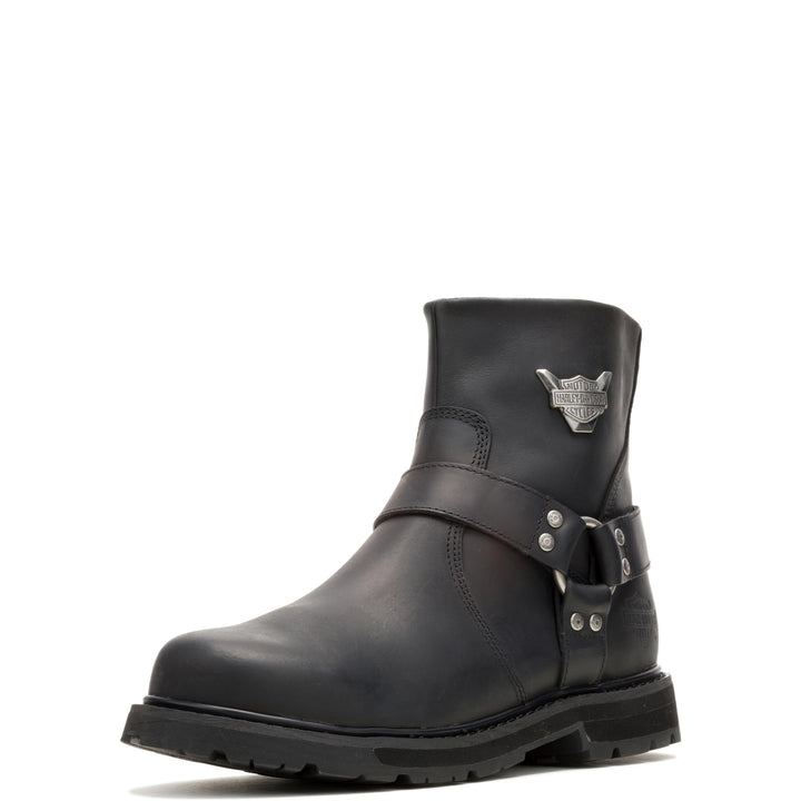 Harley-Davidson Men's Rambert 7-Inch Black Leather Motorcycle Boots D93491 11-D US mens Schwarz, 11-