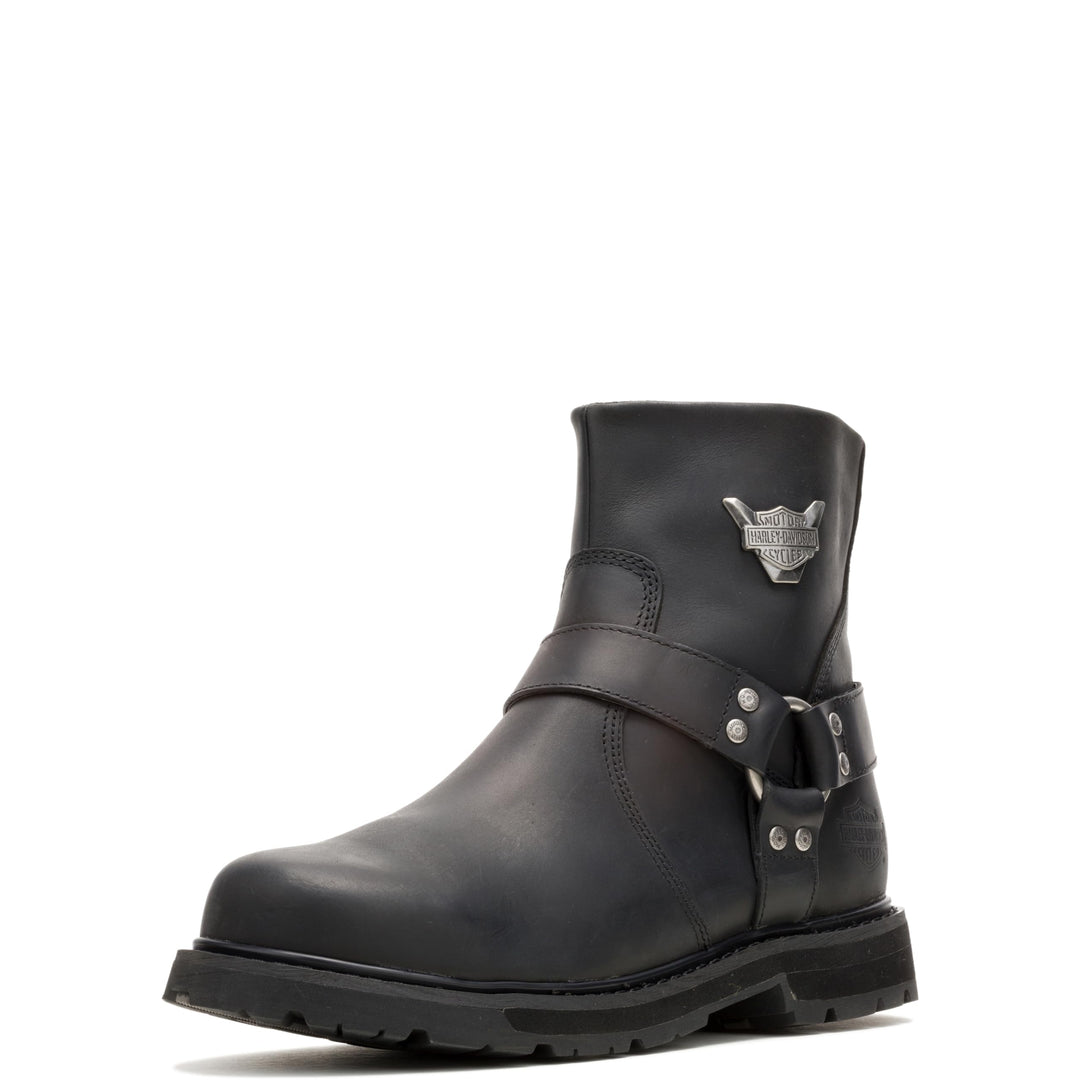 Harley-Davidson Rambert Herren Motorradstiefel aus Leder 45 EU Schwarz, 45 EU Schwarz