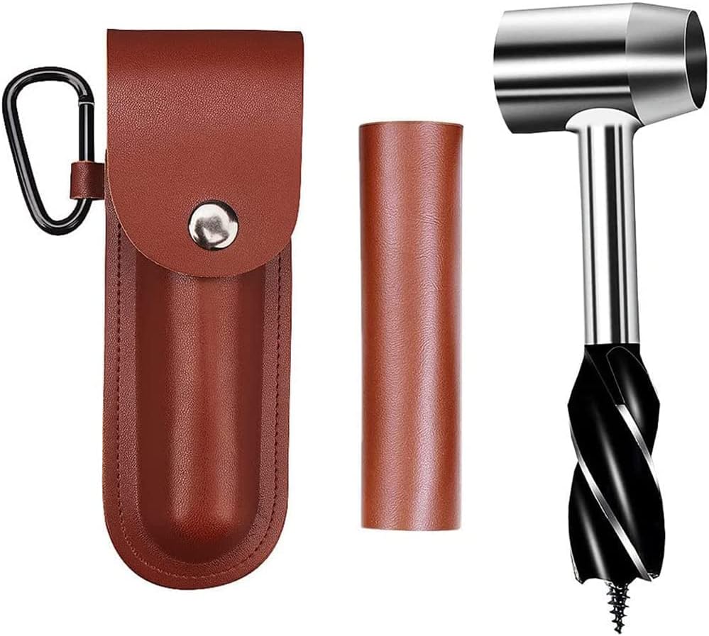 Holzbearbeitung Handbohrer, Manuelle Schlangenbohrer Sets mit Holster, Mehrzweck Outdoor Survival Bo