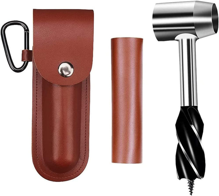 Holzbearbeitung Handbohrer, Manuelle Schlangenbohrer Sets mit Holster, Mehrzweck Outdoor Survival Bo