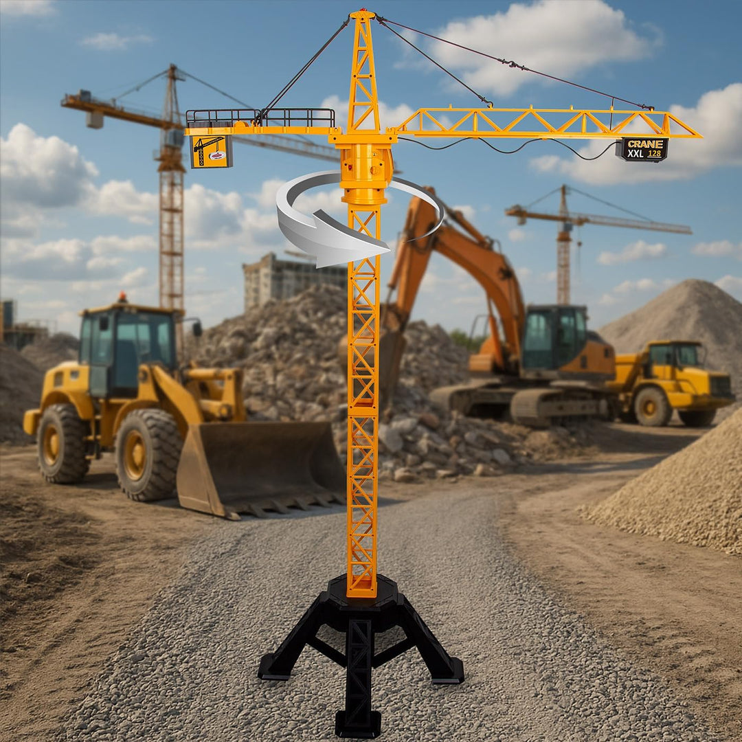 JAMARA 406320 Turmdrehkran Crane XXL 128 2,4GHz - Kinder Spielzeug Ferngesteuert, Fernbedienung Rc T