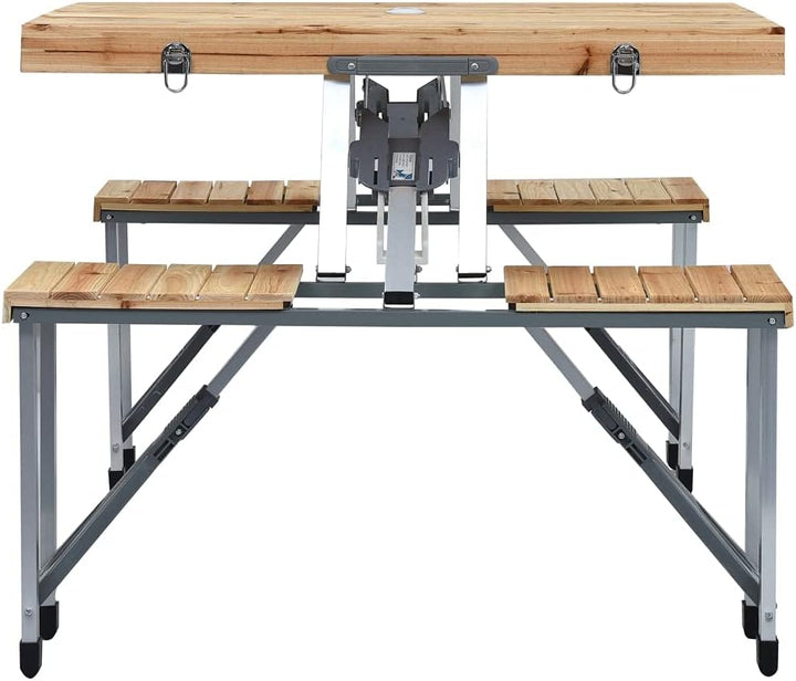 vidaXL Campingtisch Klappbar mit 4 Sitzen Camping Set Koffertisch Picknick Campingmöbel Klapptisch S