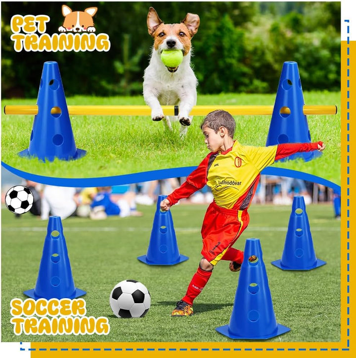 Agility Set Hunde Hürden Steckhürdenset Kinder, Agility Hürden Hindernisse für Pferde Hundeparcours