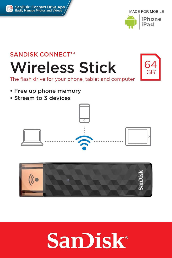 SanDisk 64GB Connect Wireless Stick, 64GB