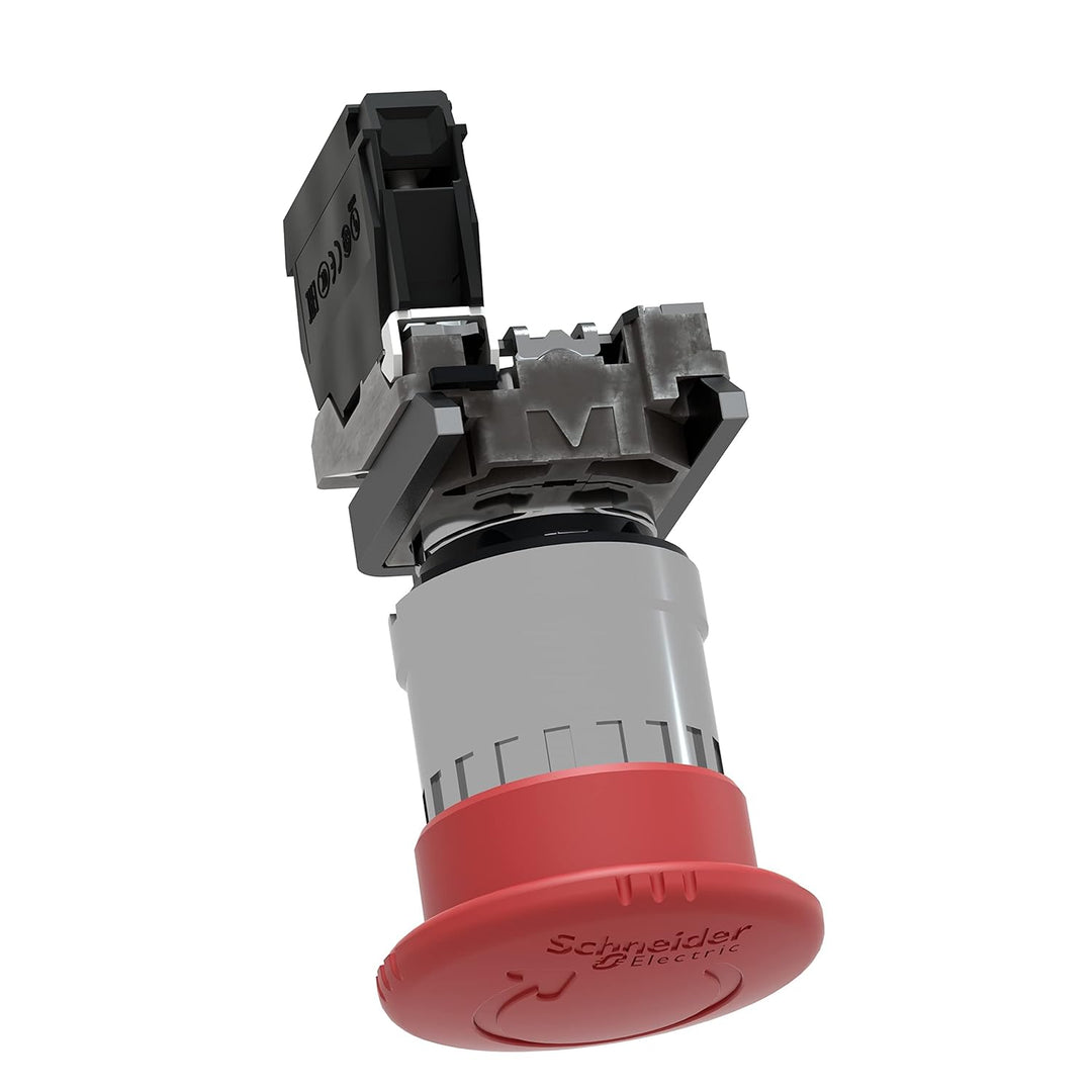 Schneider Electric | XB4BS8442 - Not-Halt/Not-Aus-Taster, rot, Drehentriegelung 22mm, 1Ö Zum Auslöse