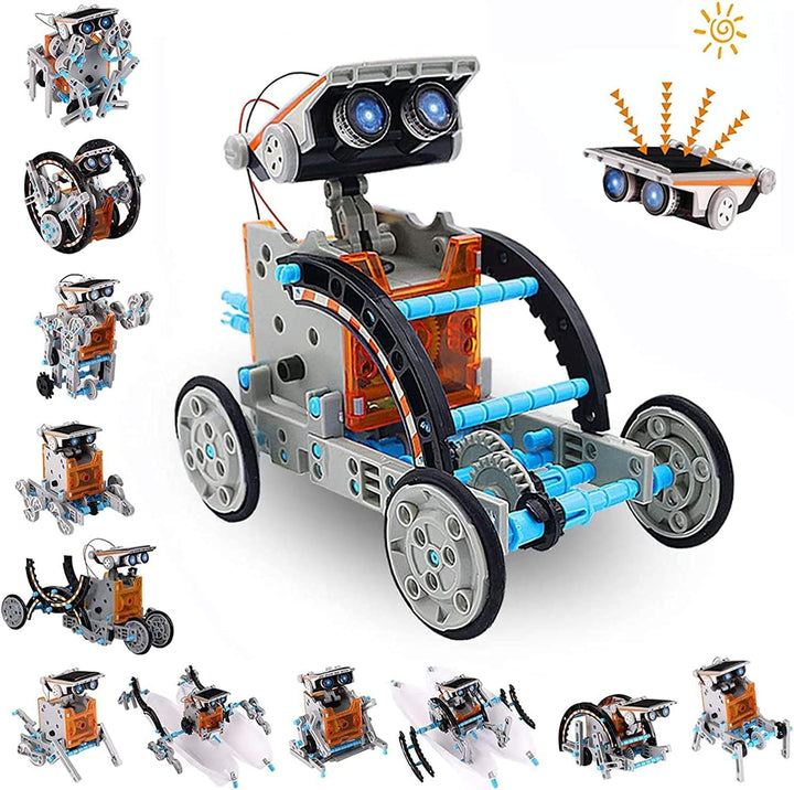 ACELIFE STEM Solar Roboter Kit, 12-in-1 DIY Bauspielzeug Angetrieben durch Solarenergie, Konstruktio