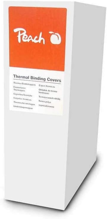 Peach PBT406-06 Thermobindemappe, A4, 80 Blätter, 80 g/m², 80 Stück, weiss 8mm / 80 Blatt weiss 80,