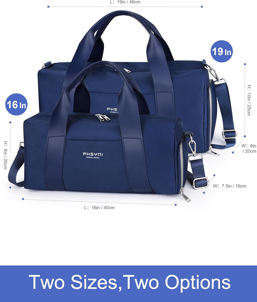 19 Zoll Sporttasche Reisetasche für Damen und Herren,wasserdichte Handgepäcktasche,Trainingstasche f