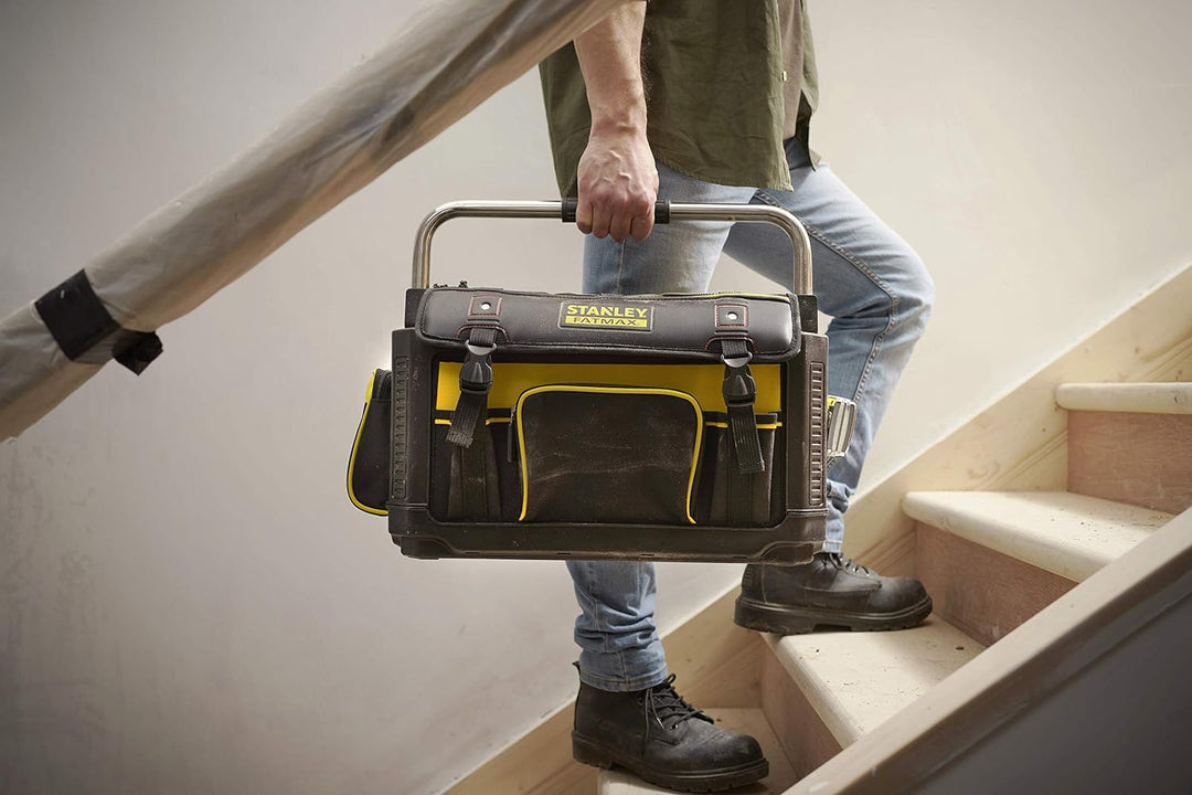 Stanley FatMax Werkzeugtrage (mit Schutzhaube, 49 x 31 x 28 cm, Tasche aus 600 Denier Nylon, wasserd