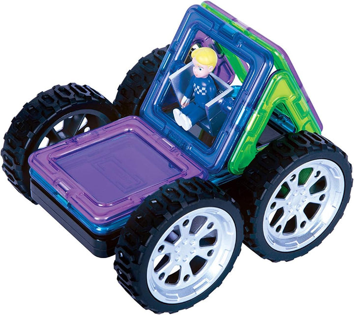 Magformers 707016 Rally Kart Boy Racer Construction Set, Multicolor