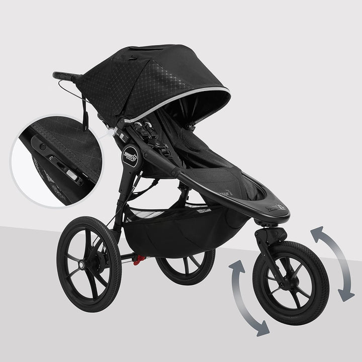 Baby Jogger Summit X3 Kinderwagen zum Joggen | zusammenklappbarer 3-Rad-Sportkinderwagen mit Handbre