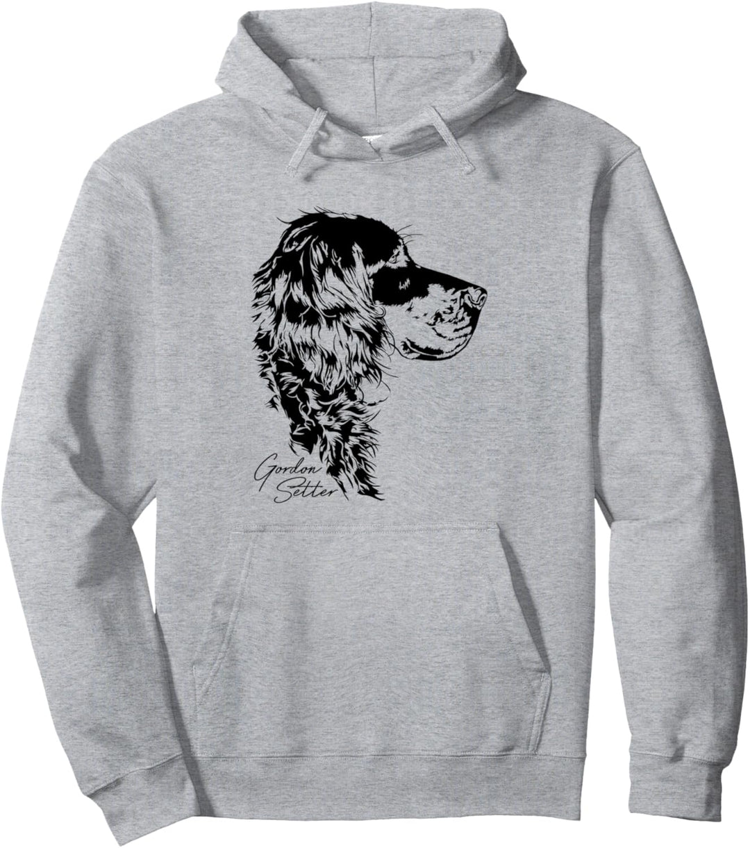 Gordon Setter Hund Hunderasse Portrait Hundeportrait Pullover Hoodie