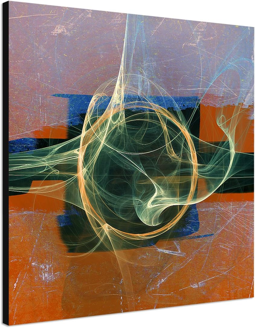Paul Sinus Art Modernes Wandbild Abstrakt030_60x60cm Abstrakte Kunst Kunstdruck auf Leinwand Zeitlos