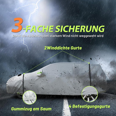 Favoto Auto Abdeckplane Autoabdeckung Vollgarage Staubdicht Wasserdicht Autohülle Autoplane Winter &