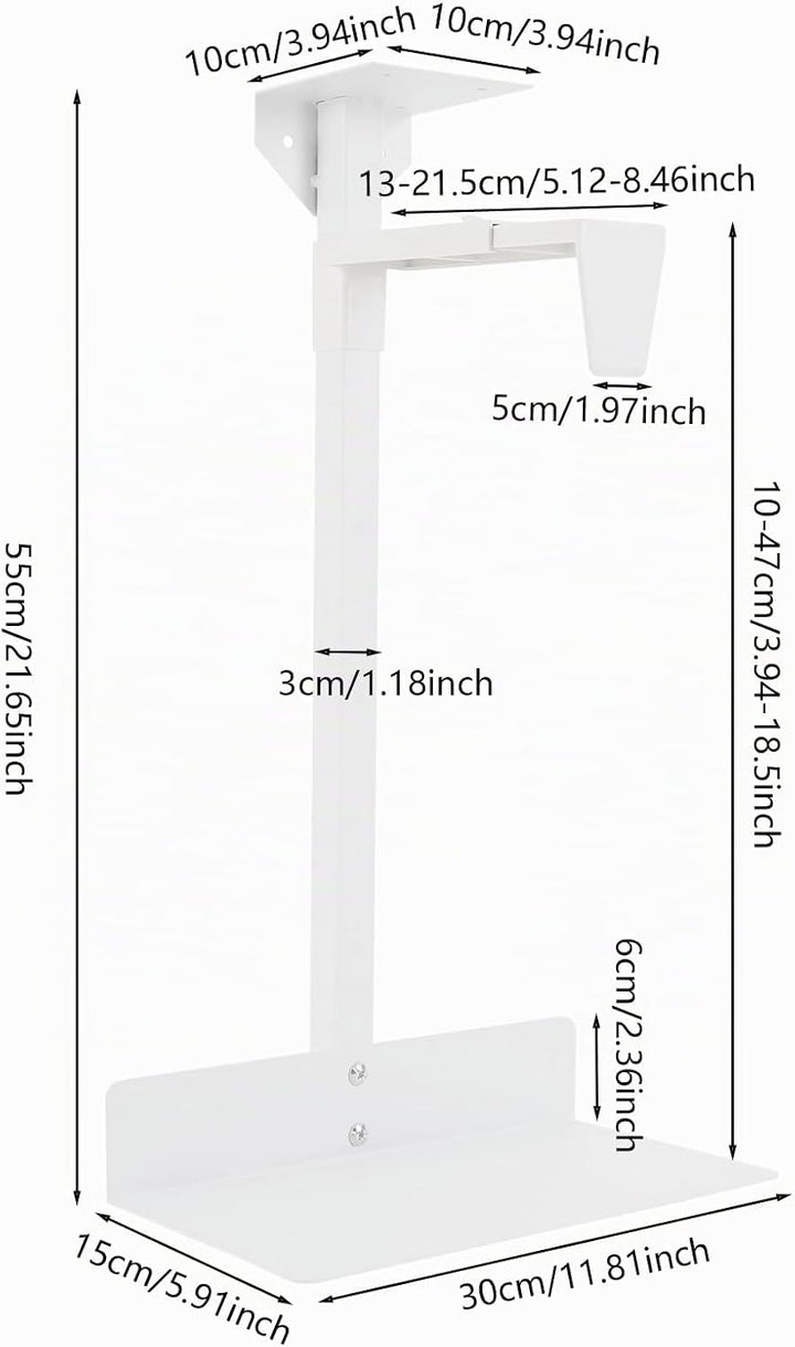 PC Halterung, PC Wandhalterung, Verstellbar PC-Halterung, PC-Halterung unter Schreibtisch bis 30kg,
