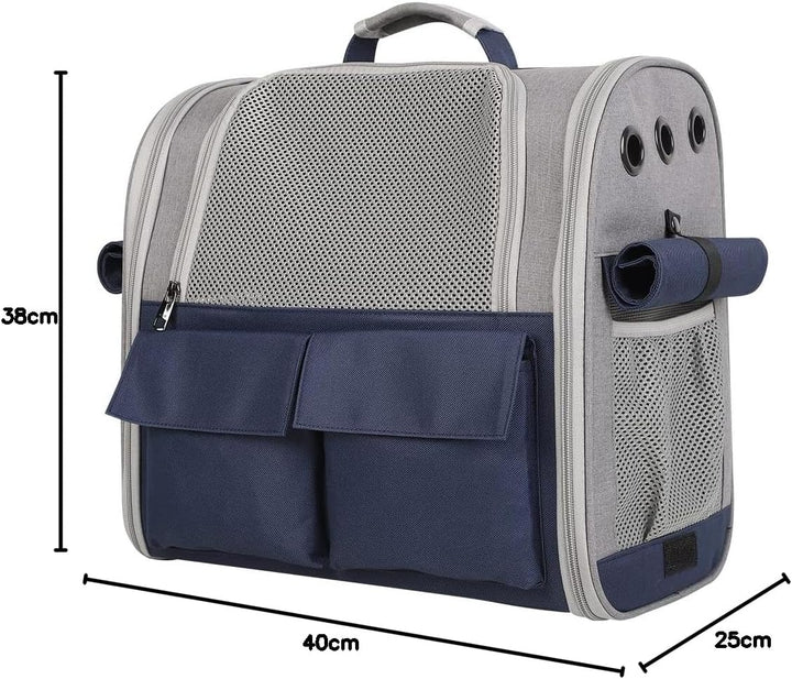 Transporttasche für Haustiere Katzen Hunde 10kg, Tragbare Rucksack Grosser Geräumig 4 Eintritt Top Ö