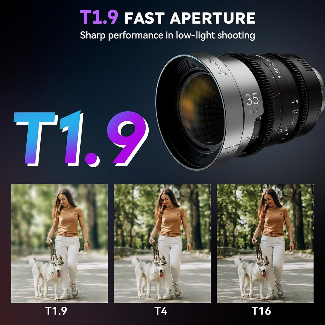 SIRUI IronStar T1.9 1.5X Anamorphotisches Cine-Objektiv: 35mm Kinoobjektiv mit manuellem Fokus und n