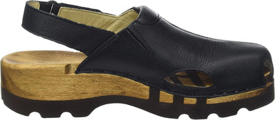 Woody Herren London Holzschuh 41 EU Schwarz, 41 EU Schwarz