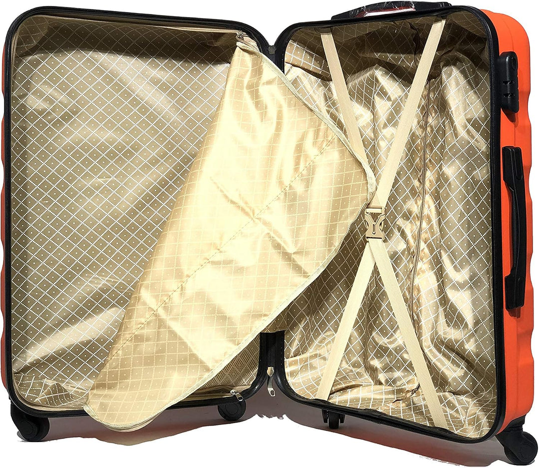 CELIMS Kabinenkoffer, mittelgross, mit oder ohne Vanity – französische Marke, Orange (5806), Moyen