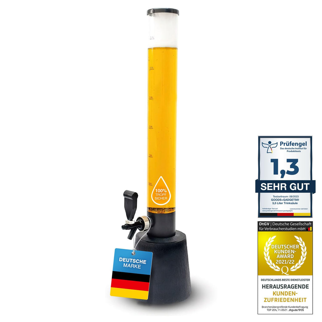 Bierzapfanlage & Biersäule 3,5L – Premium Getränkespender & Bierturm für Partys – Getränkesäule, Zap