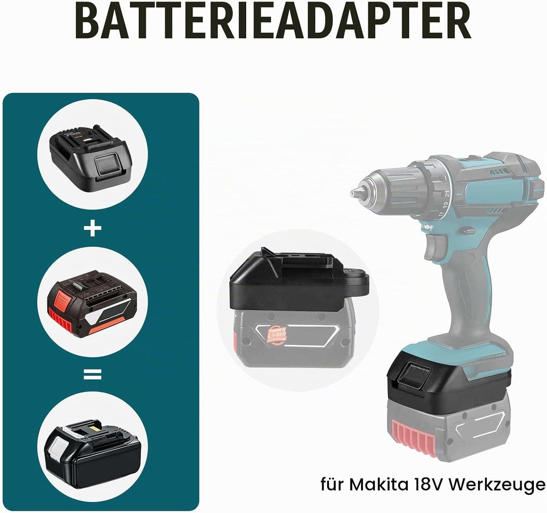 Adapter für Makita Werkzeuge zu für Bosch Akku 18V, für Bosch GBA Professional System 18V Akku Arbei