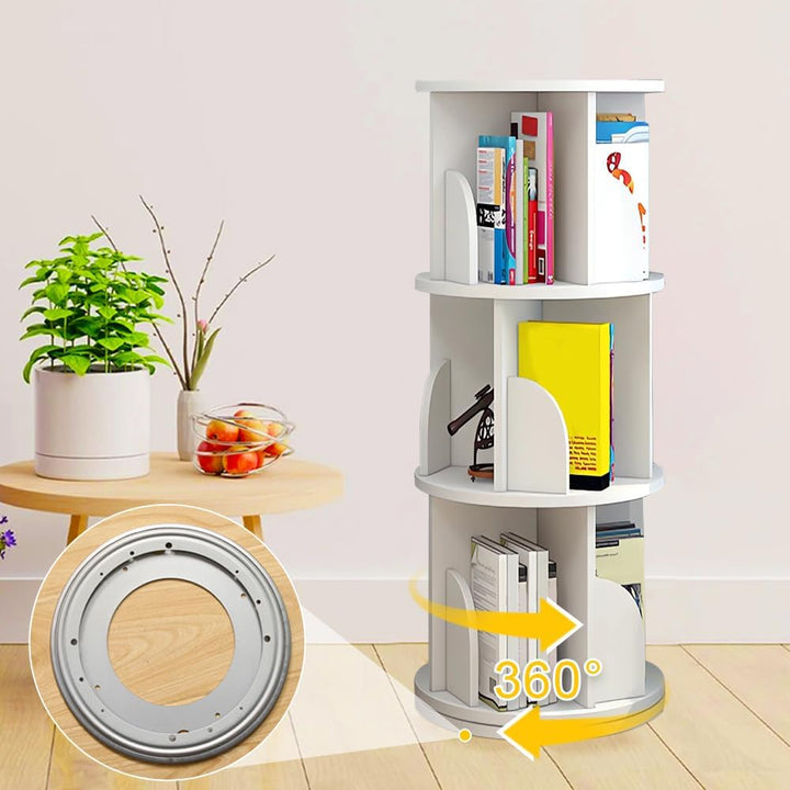 homewell Kinder Bücherregal aus MDF, 4 Fächer Bücherständer für Kinderzimmer, Bücherregal Aufbewahru