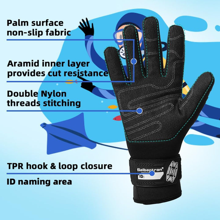Seibertron Patentiert C.R.D.G 1.0 Tauchhandschuhe Aramid Schnittschutz Durchstichfeste XL C.R.D.G 2.