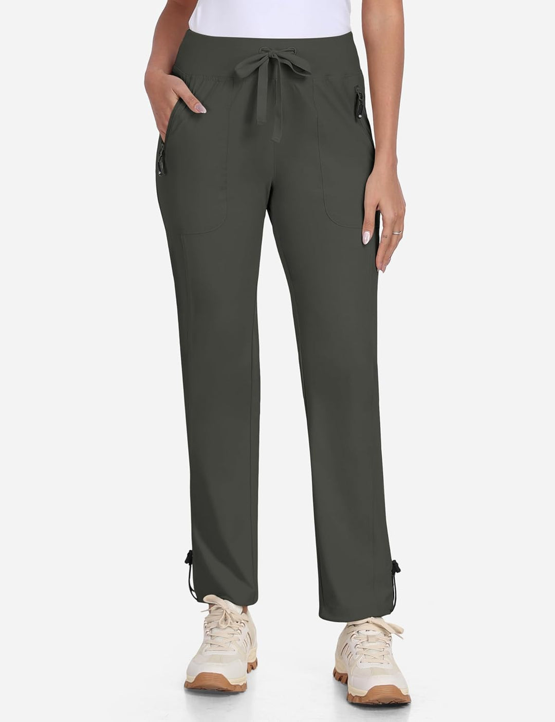 MoFiz Wanderhose Damen Leichte Cargohose Atmungsaktiv Trekkinghose Workout Wasserdicht Winddicht Cas