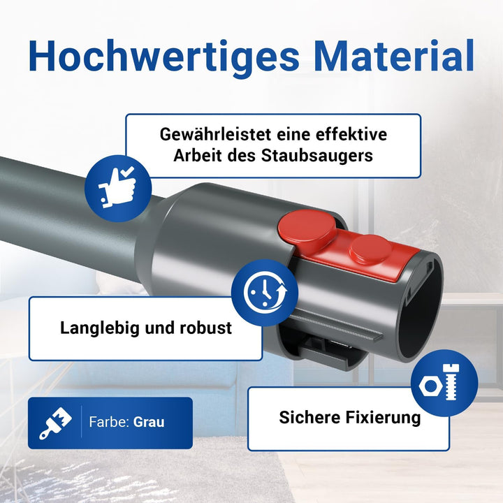 VIOKS Staubsauger Rohr Staubsaugerstange Grau Ersatz für Saugrohr Dysоn 967477-06 für Dysоn Staubsau
