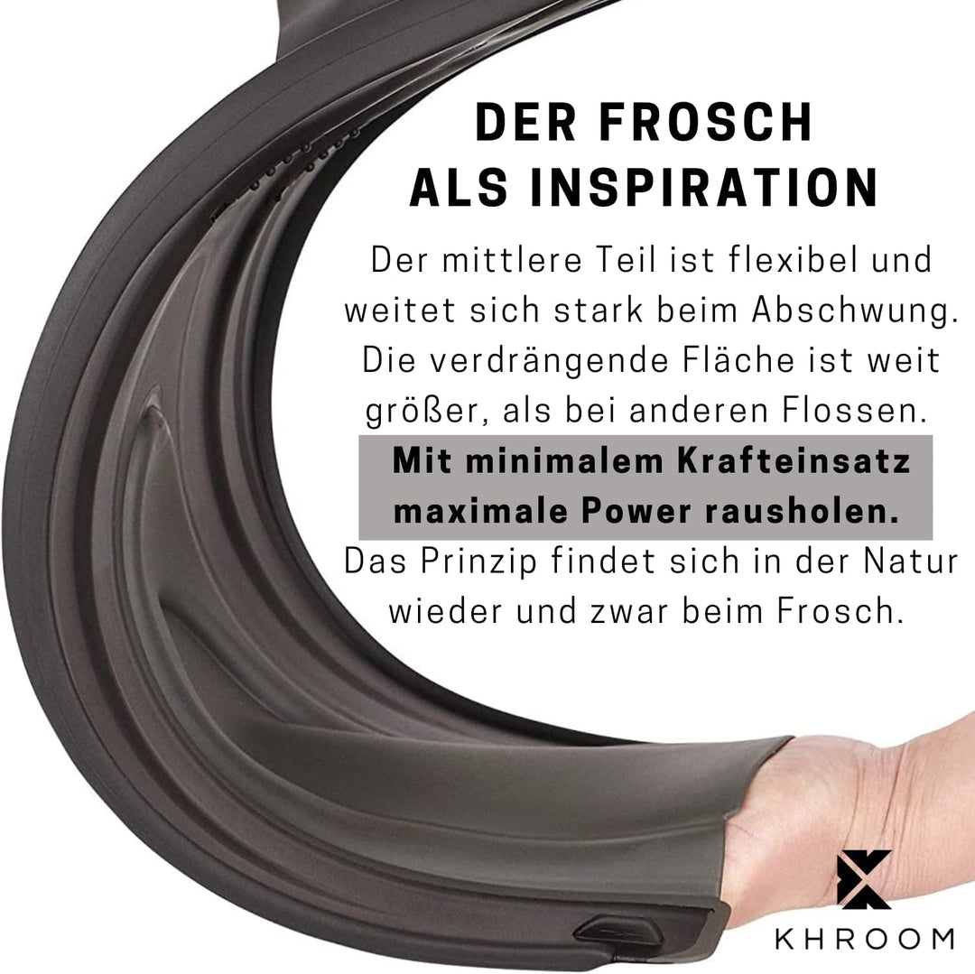 Khroom Flossen Schnorchelflossen Erwachsene Gr. 36-47 | Premium Produkt Made in Italy | Taucherfloss