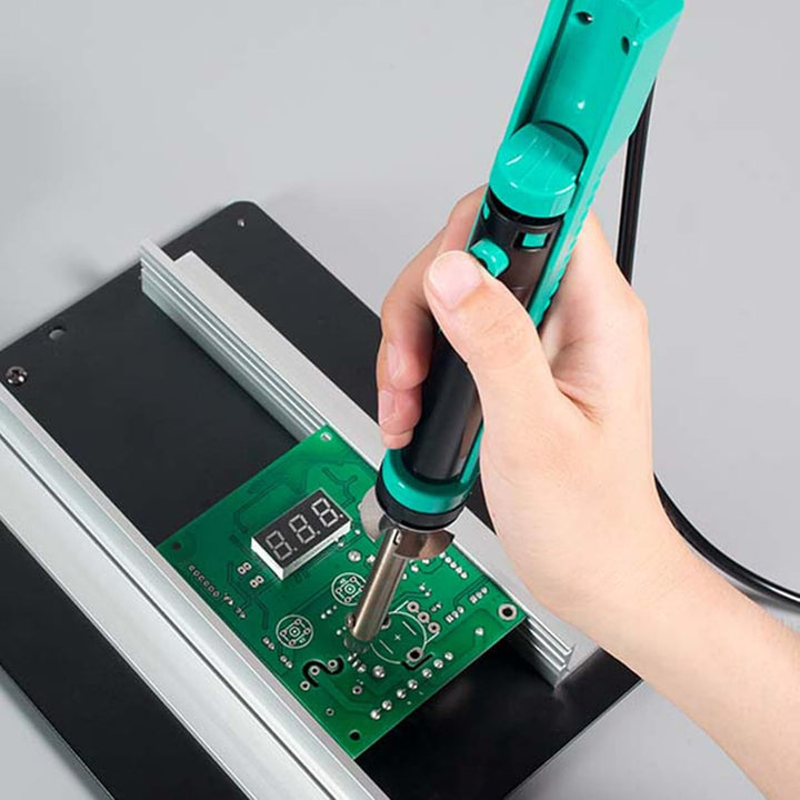 YIHUA 929D-V Elektrisches Vakuum Entlötkolben Lötkolben Sauger Entlötpumpe mit kürzerem Ladegriff un