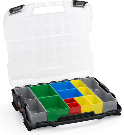 L-BOXX Sortimo W-BOXX 102 schwarz inkl. Insetboxes 4er Set | Sortimentskasten L-Case | Schraubenbox