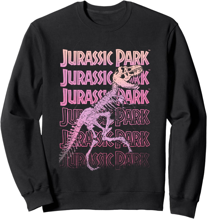 Jurassic World Two Pink Gradient Fossil Logo Stack Sweatshirt