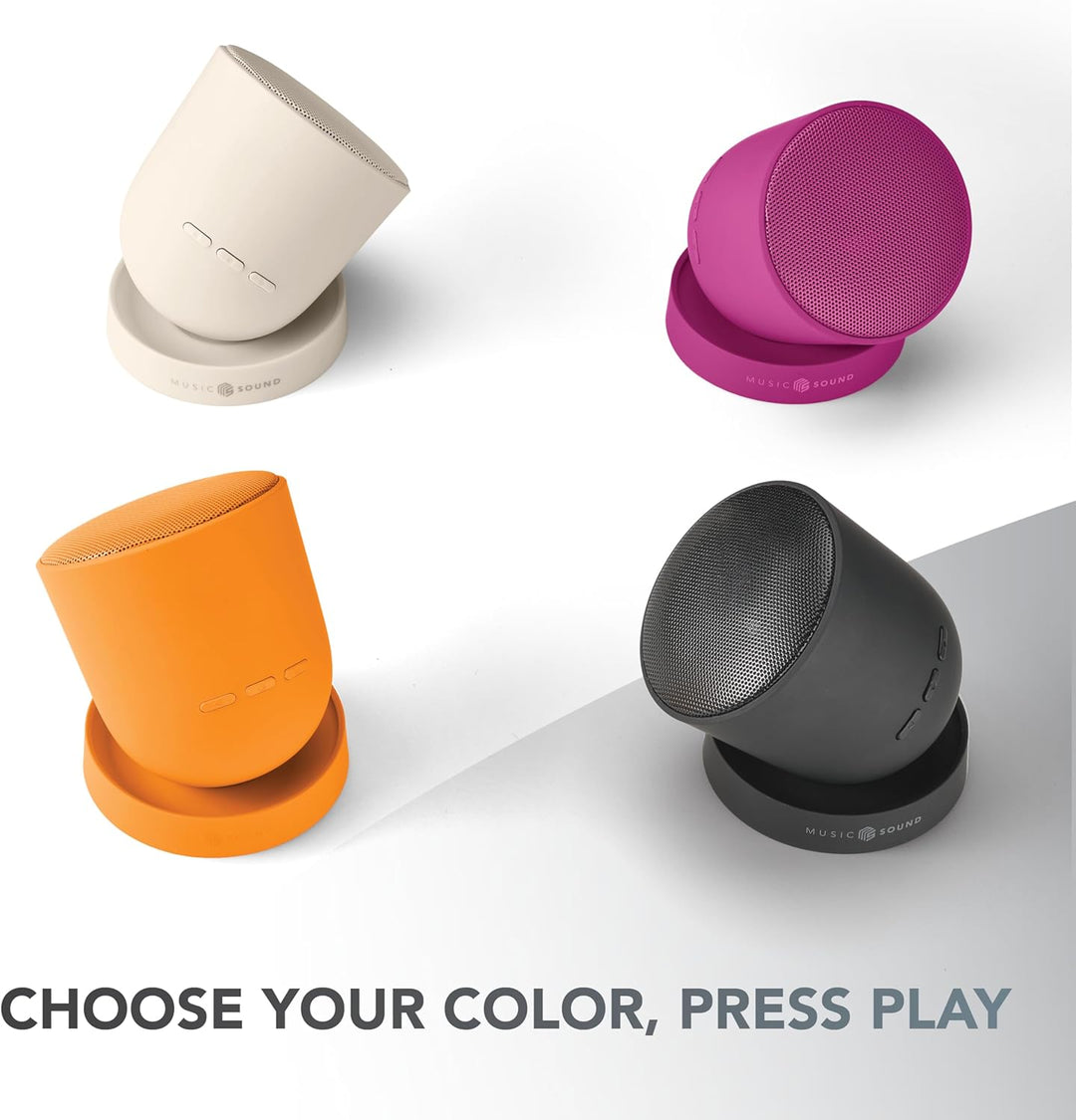 Music Sound Bluetooth-Lautsprecher Twist mit 360° schwenkbarer Struktur, 5 W Leistung, bis zu 10 Stu