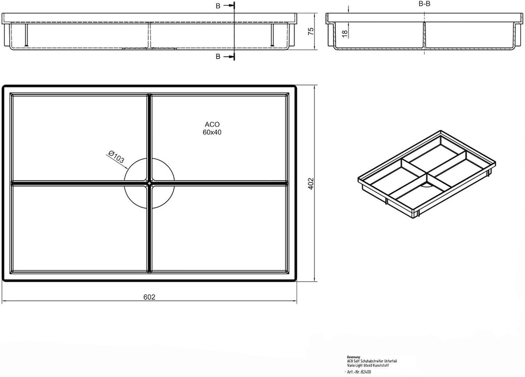 ACO Self® Vario Light Bodenwanne aus Kunststoff