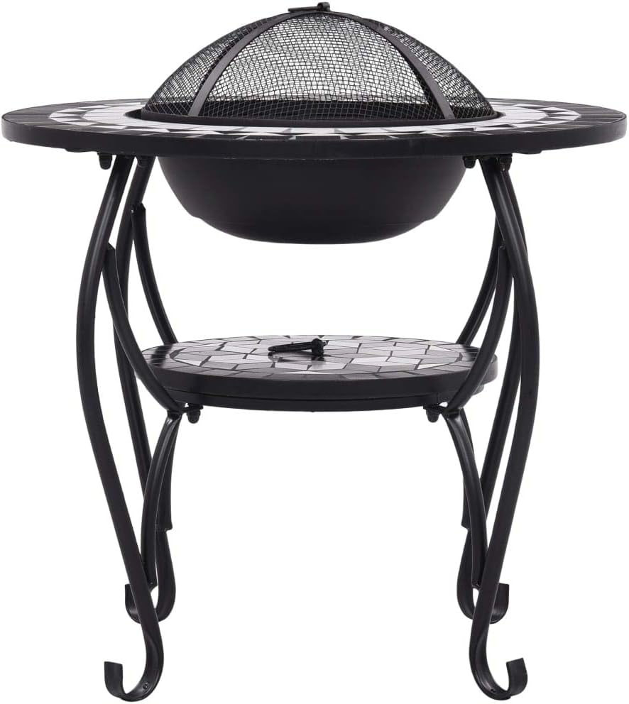 vidaXL Feuerschale Mosaik Feuerstelle Grill Gartenfeuer Feuerkorb Terrassenofen Grillfeuer Garten Te