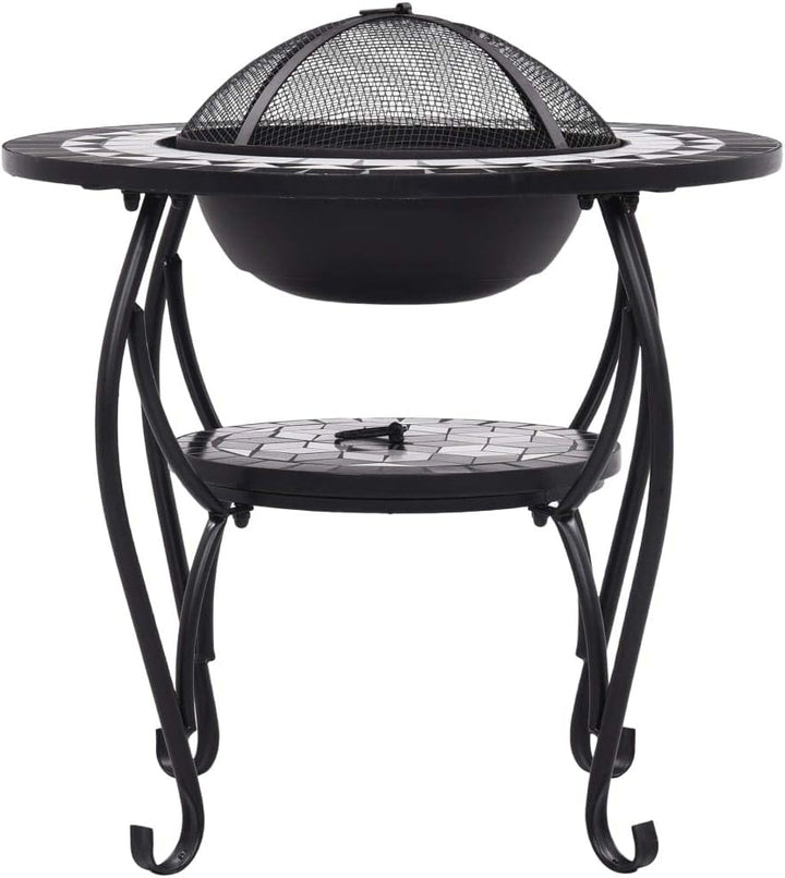 vidaXL Feuerschale Mosaik Feuerstelle Grill Gartenfeuer Feuerkorb Terrassenofen Grillfeuer Garten Te
