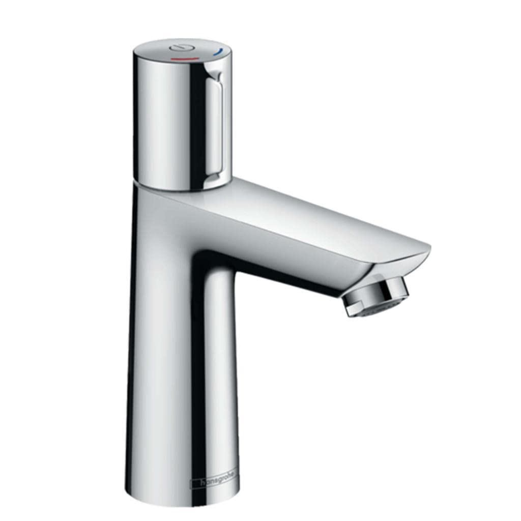 hansgrohe Wasserhahn Talis Select E (Armatur mit Auslauf Höhe 110mm und Zugstangen-Ablaufgarnitur) C